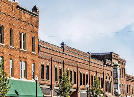 Main street in a small town